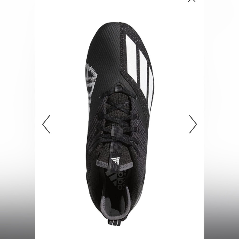 Adidas Adizero Scorch Football Cleats Shoes Black White Mens Size 10.5 NWOT